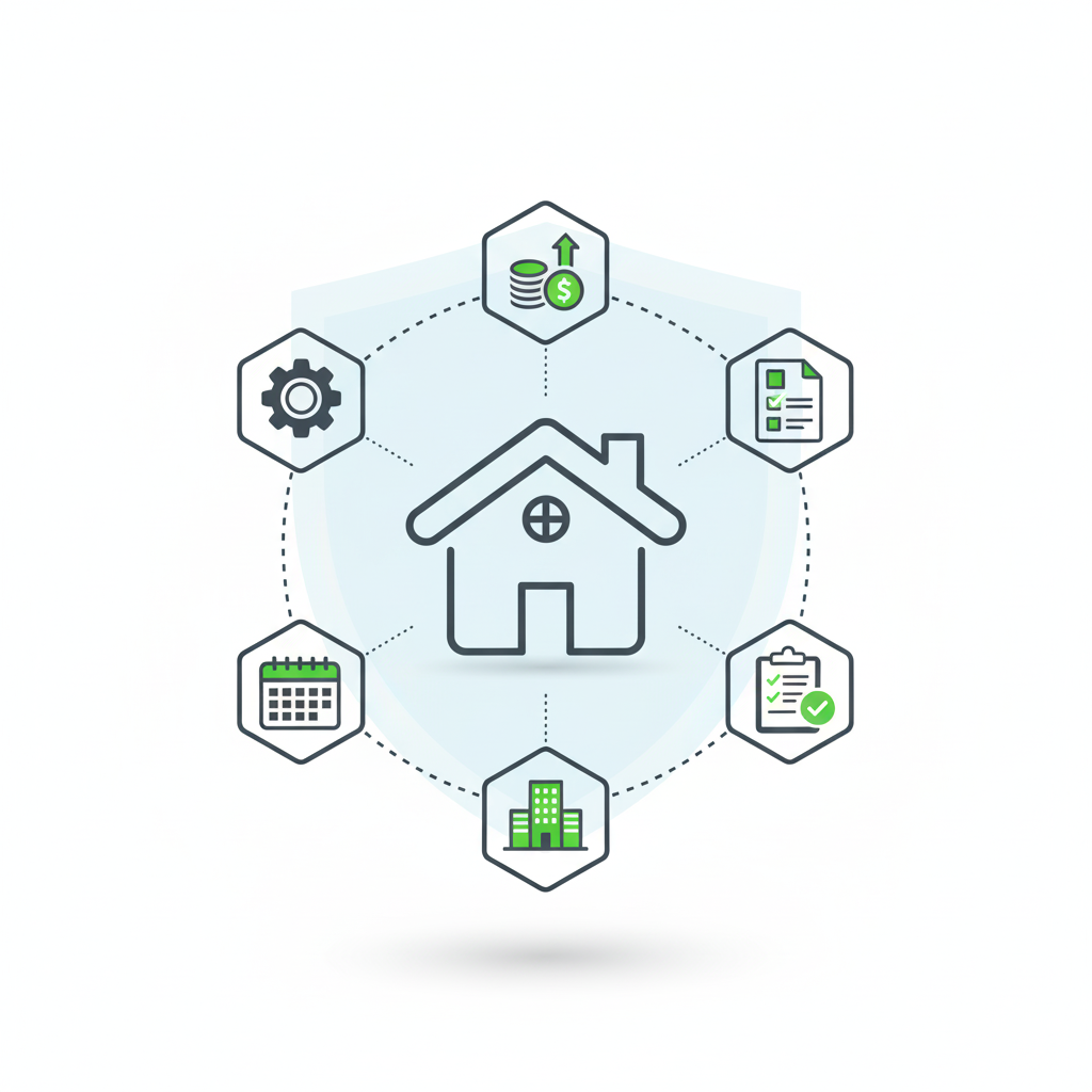 Symbolische Darstellung umfassender Immobiliendienstleistungen